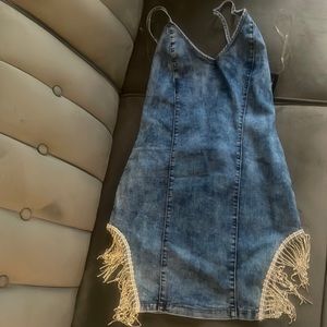 FashionNova downtown denim mini dress